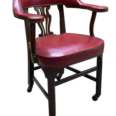 Sale Photo Thumbnail #199: VINTAGE LEATHER BARRIT BANKERS CHAIR