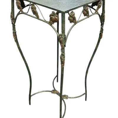 Sale Photo Thumbnail #58: VINTAGE GREEN WROUGHT IRON PLANT STAND