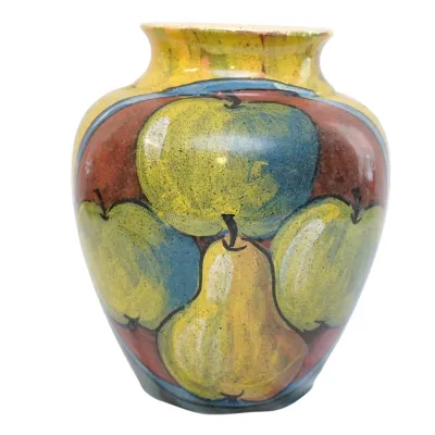 Sale Photo Thumbnail #94: VINTAGE BELLINI PIU ITALY HAND PAINTED VASE VIETRI