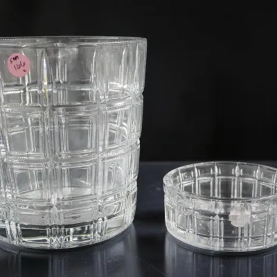 Sale Photo Thumbnail #209: 2 PC WATERFORD CROSBY ICE BUCKET & WINE COASTER