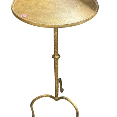 Sale Photo Thumbnail #155: SPANISH STYLE GILT IRON ROUND MARTINI TABLE