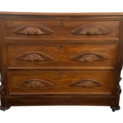 Sale Photo Thumbnail #238: ANTIQUE SOLID WALNUT EASTLAKE DRESSER