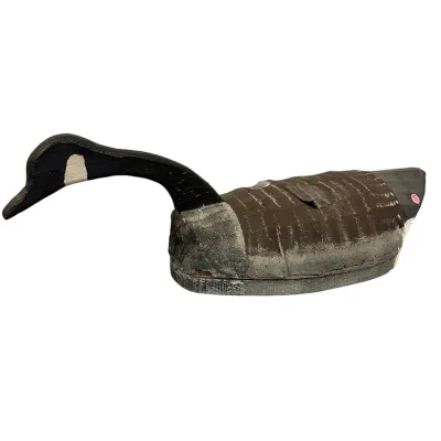 Sale Photo Thumbnail #167: ELLIE SAUNDERS (1884-1969) CANADA GOOSE DECOY POPLAR BRANCH NC
