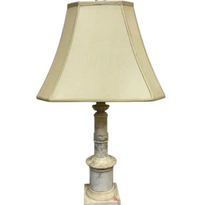 Sale Photo Thumbnail #99: VINTAGE ITALIAN CARVED MARBLE TABLE LAMP