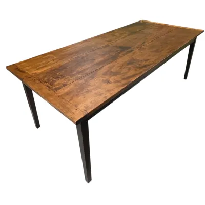Sale Photo Thumbnail #124: LARGE FRENCH STYLE FARMHOUSE 3 PLANK TABLE 7ft