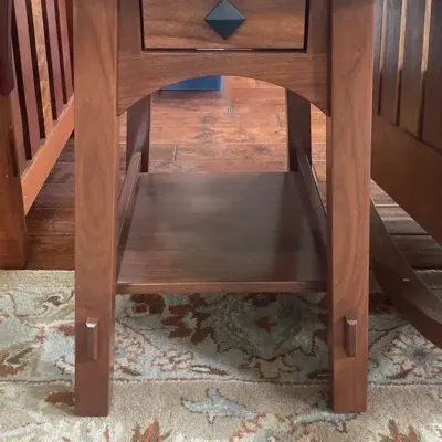 Handcrafted Simplyamish Walnut Side Table