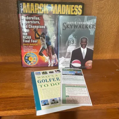Golf Book & Basic Instruction Pamphlet, Skywalker & March Madness Basketball Books