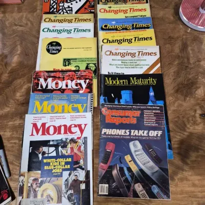 Vintage 1970's Magazines ; Money, Consumer Reports, Kiplinger Changing Times