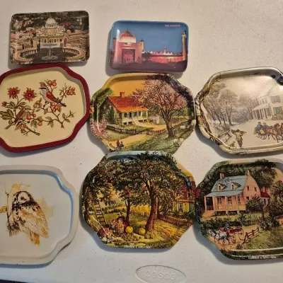 Vintage Mini Metal Trays