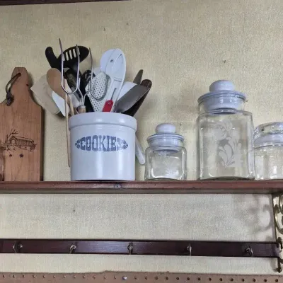 2 Pfaltzgraft Canisters & Cookie Crock & Kitchen Items 
