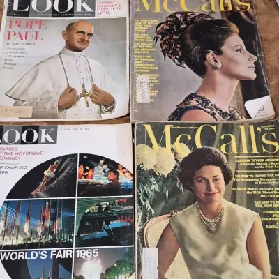 Vintage Magazines: Look Feb 64, Apr 65 + McCalls Dec 63 Mar 64