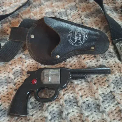 Vintage Mattel, "The Shadow Knows" Holster And Belt W Buckle