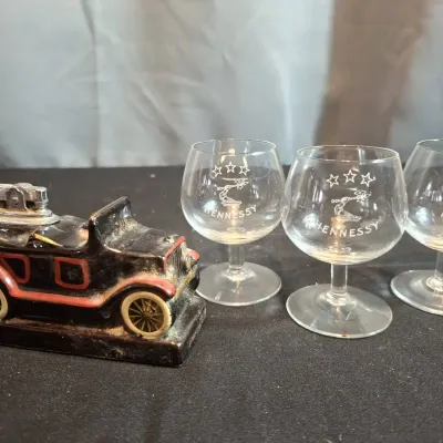 Hennessey Shot Glasses & Amico Lighter