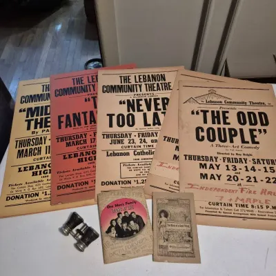 Advertisement Posters, Opera Glasses, Scripts