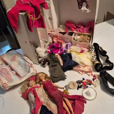 Vintage Barbie Dolls, Clothing, Accessories, and Case 