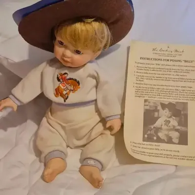 "Billy" a vintage bisque porcelain doll  artist by Linda Steele Authenticated