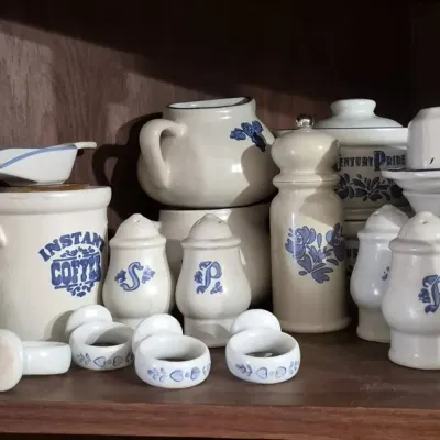 Pfaltzgraff Butter,  Sugar, Creamer, S&P 