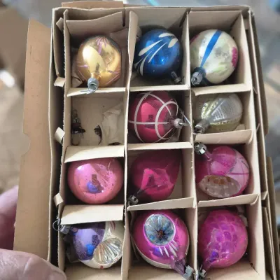 Vintage Christmas decorations #5 Mostly glass balls