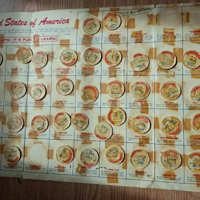 Rare 1962 U.S. Milk Cap Collection