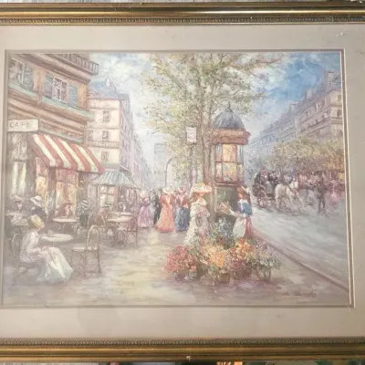  Vintage Parisian Street Scene