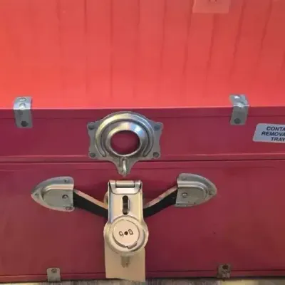 Red Steadman Steamer Trunk
