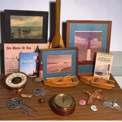 Brass Barometer, Small Wood Boats, Small Wood Oar, Pictures, And More 
