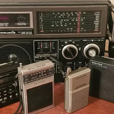 Vintage Radio Collection Featuring A Vintage Weather Radio
