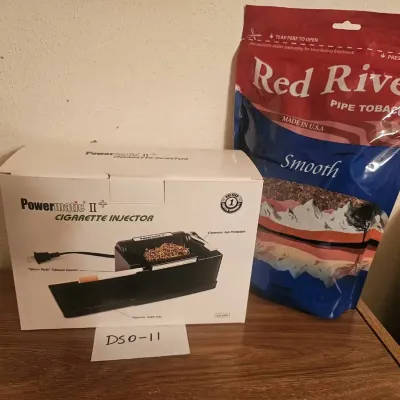Powermatic II+ Electric Cigarette Injector and Red River Pipe Tobacco