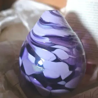 Wren Helwig Purple Hand-blown Art Glass Diffuser 