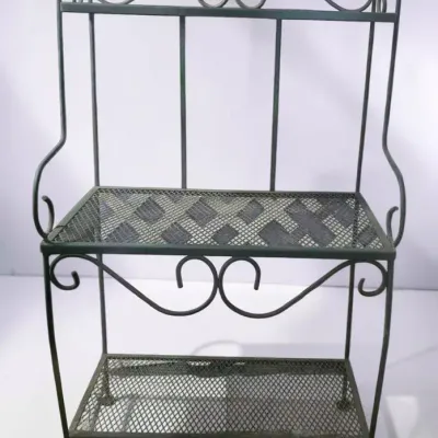 Green Metal Bakers Rack