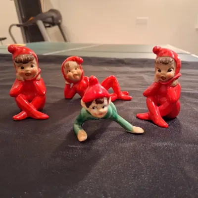 PIXIE ELF FIGURES MARKED "JAPAN"