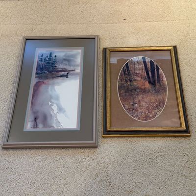 M. CAPSER “THE LIFTING FOG” ART PRINT FROM ‘93 AND JENKINS “HELP NATURE HEAL” PICTURE