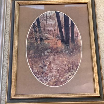 M. CAPSER “THE LIFTING FOG” ART PRINT FROM ‘93 AND JENKINS “HELP NATURE HEAL” PICTURE