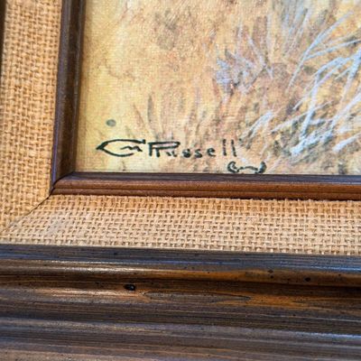 C.M. RUSSELL “THE OUTPOST” FRAMED PAINTING