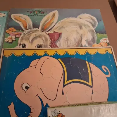 BOARD PUZZLES, ROMPER ROOM WENDY AND PARQUETRY BLOCKS