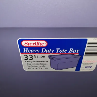 THREE 20 GALLON AND ONE 33 GALLON STORAGE TOTES