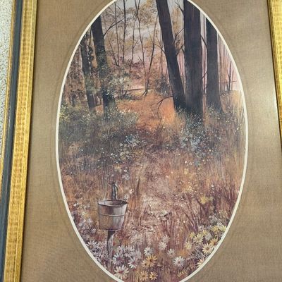M. CAPSER “THE LIFTING FOG” ART PRINT FROM ‘93 AND JENKINS “HELP NATURE HEAL” PICTURE
