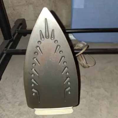 ADJUSTABLE GARMENT RACK ON WHEELS, ROWENTA IRON AND IRONING BOARD