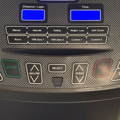 HORIZON FITNESS ELITE SERIES 5.1T TREADMILL, DUMBBELLS, ANKLE WEIGHTS AND TUNTURI ERGOMETER ORIGINALS UPRIGHT EXERCISE BIKE