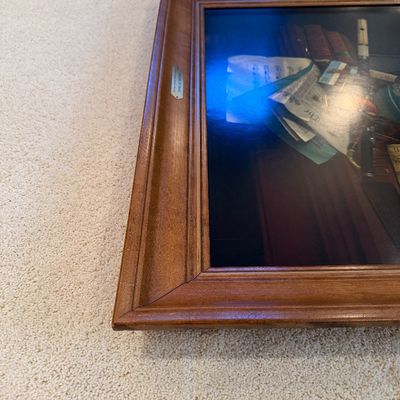 WILLIAM HARNETT “EMBLEMS OF PEACE” FRAMED PICTURE