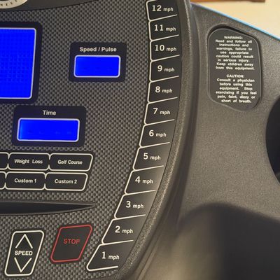 HORIZON FITNESS ELITE SERIES 5.1T TREADMILL, DUMBBELLS, ANKLE WEIGHTS AND TUNTURI ERGOMETER ORIGINALS UPRIGHT EXERCISE BIKE