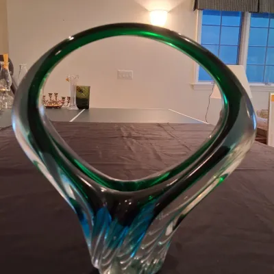 MURANO ART GLASS BASKET