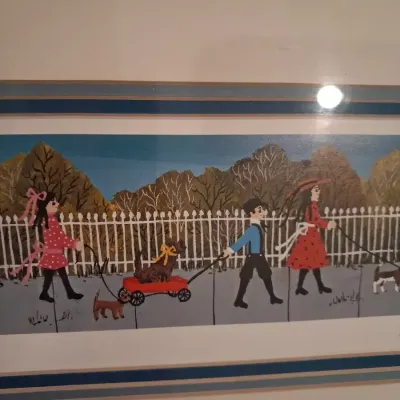 MRS BEE SIGNED AND NUMBERED PRINT "THE PET PARADE" ANN RUGH BAKER
