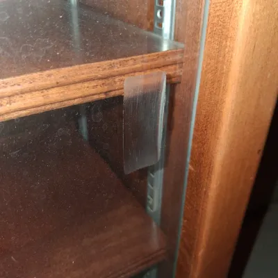 ADJUSTABLE SHELF BOOKCASE WITH SLIDING GLASS DOORS