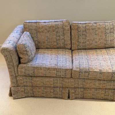 HIGHLAND HOUSE SECTIONAL SOFA WITH CLASSIC FLOOR LENGTH SKIRTS