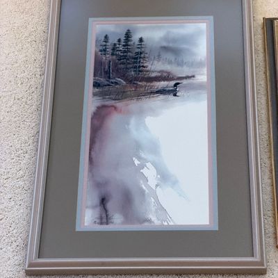 M. CAPSER “THE LIFTING FOG” ART PRINT FROM ‘93 AND JENKINS “HELP NATURE HEAL” PICTURE