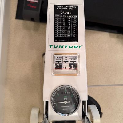 HORIZON FITNESS ELITE SERIES 5.1T TREADMILL, DUMBBELLS, ANKLE WEIGHTS AND TUNTURI ERGOMETER ORIGINALS UPRIGHT EXERCISE BIKE