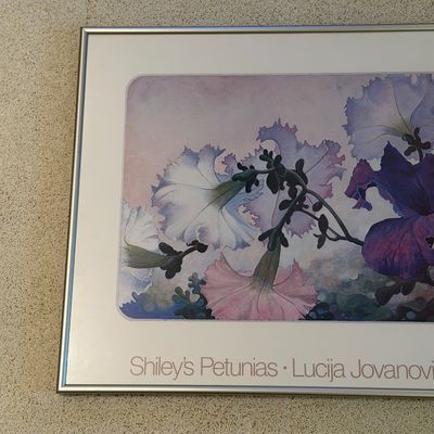 LUCIJA JOVANOVIC “SHILEY’S PETUNIAS” FRAMED PICTURE