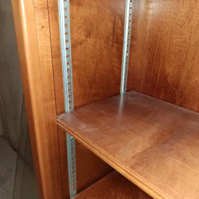 ADJUSTABLE SHELF BOOKCASE WITH SLIDING GLASS DOORS
