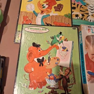 BOARD PUZZLES, ROMPER ROOM WENDY AND PARQUETRY BLOCKS